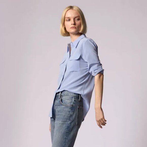 Equipment Signature Slim Fit Button-Up Shirt (size M) - Picture 12 of 12